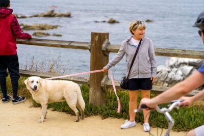 Woman with Dog on Leash